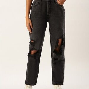 Forever 21 Premium Charcoal Distressed Skinny Jeans, size 24